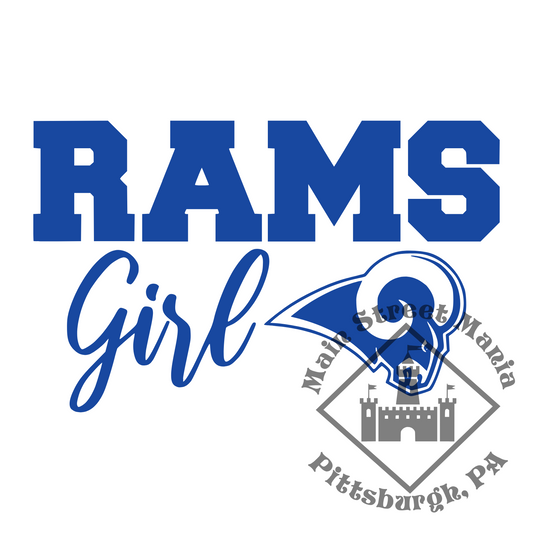 LA Rams Girl Sticker Decal