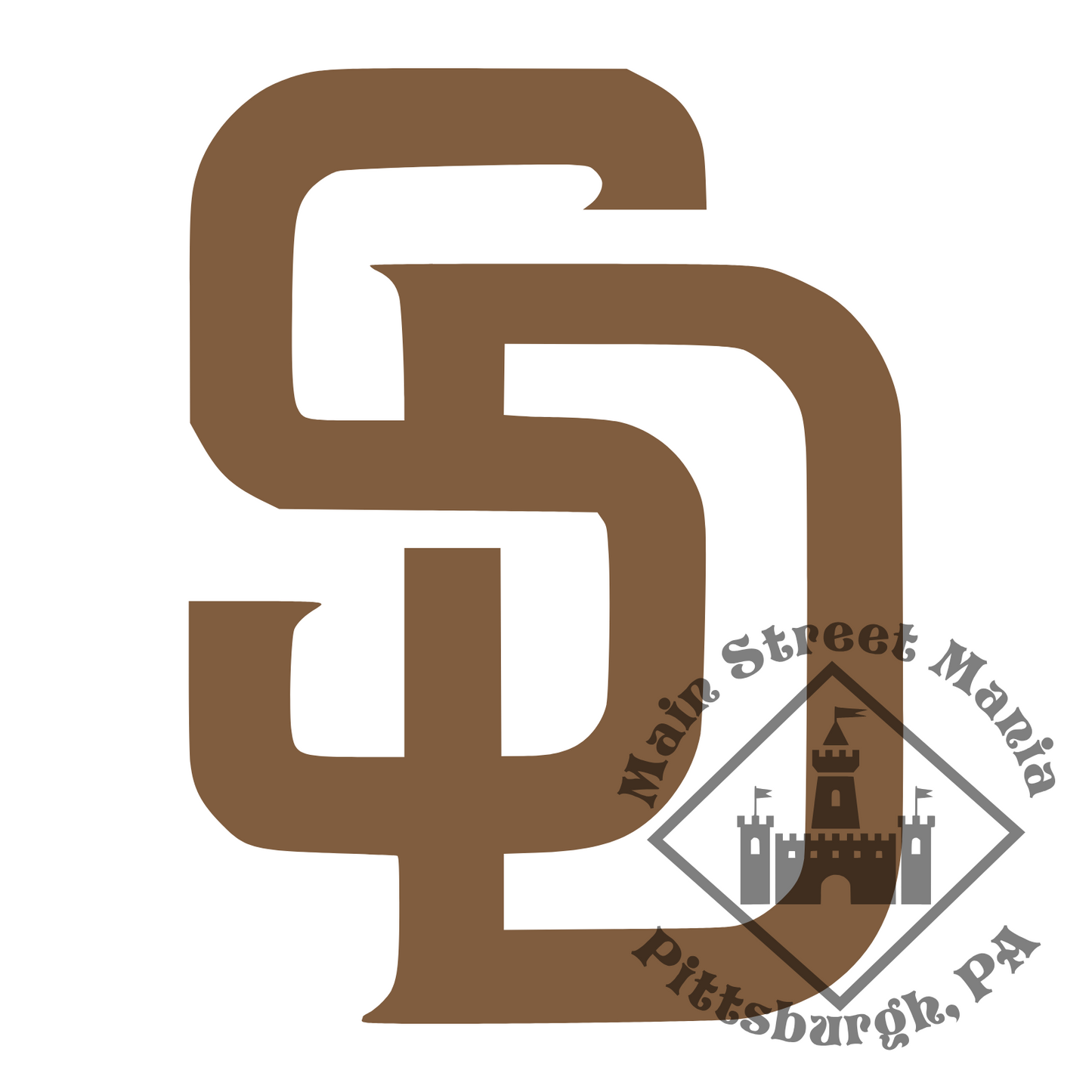 Padres SD Logo Sticker Decal