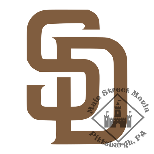 Padres SD Logo Sticker Decal