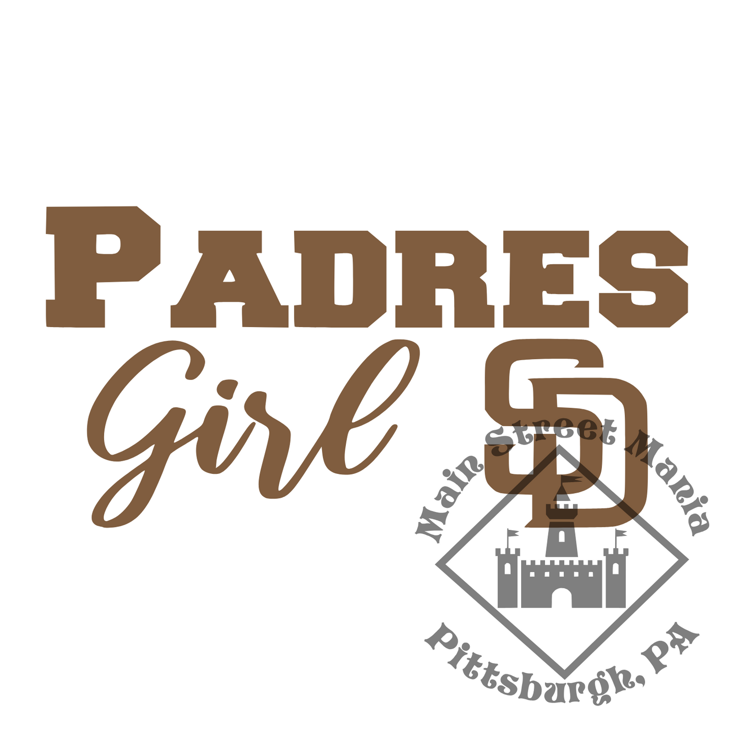 San Diego Padres Girl Sticker Decal