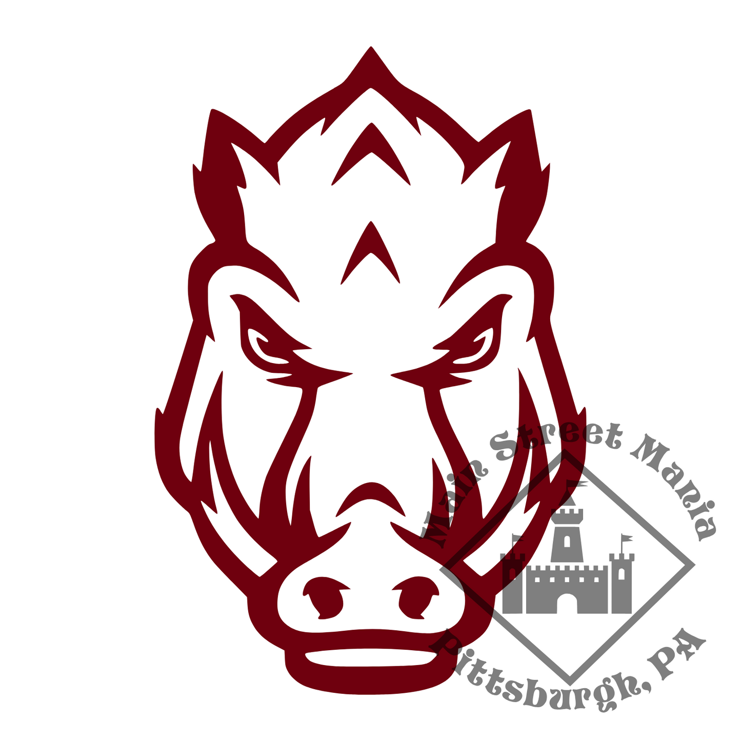 Razorbacks Hog Logo Sticker Decal