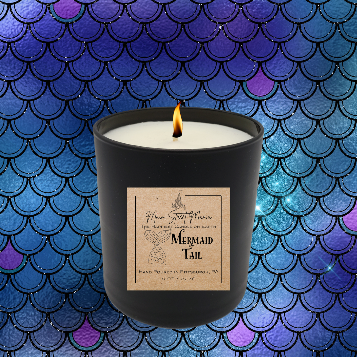 Mermaid Tail Happiest Candle on Earth
