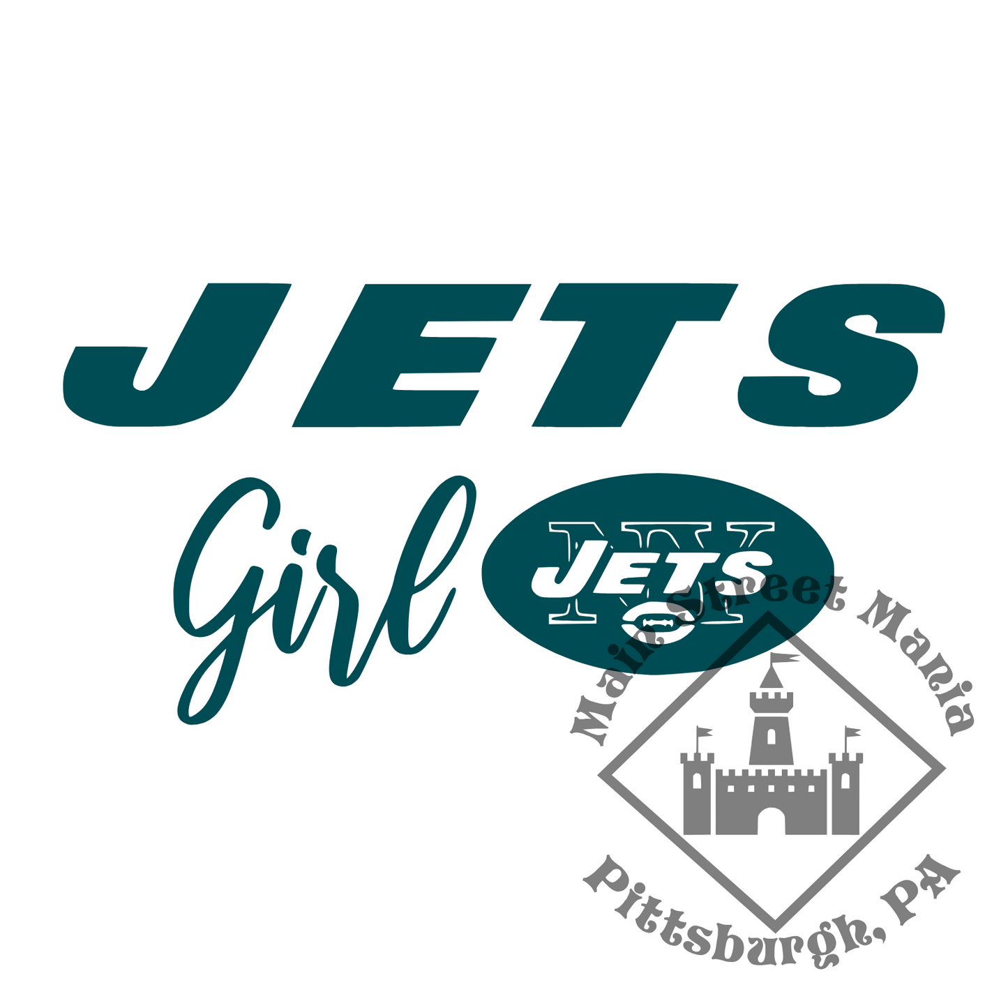 NY Jets Girl Sticker Decal