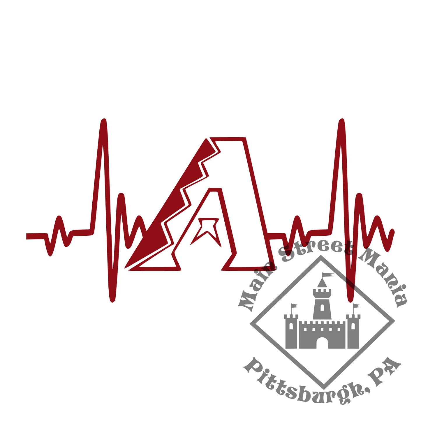 Diamondbacks A Heartbeat Sticker Decal