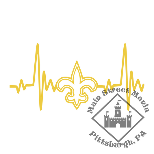 Saints Heartbeat Sticker Decal