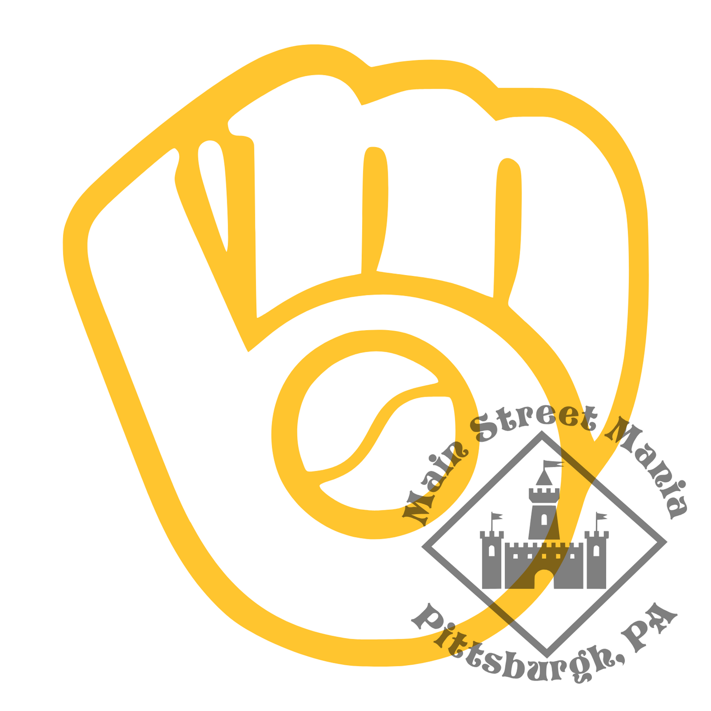 Milwaukee Brewers Glove Logo Sticker Decal