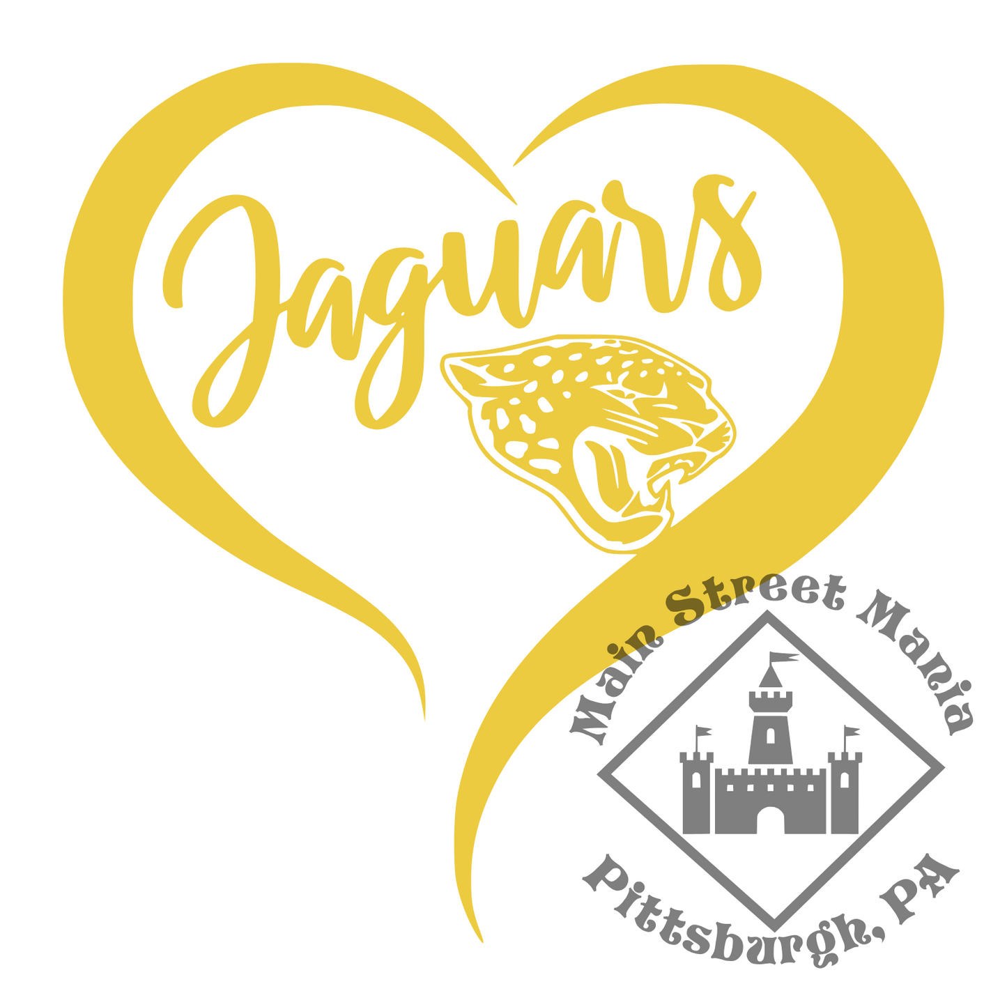 Jaguars Heart Sticker Decal