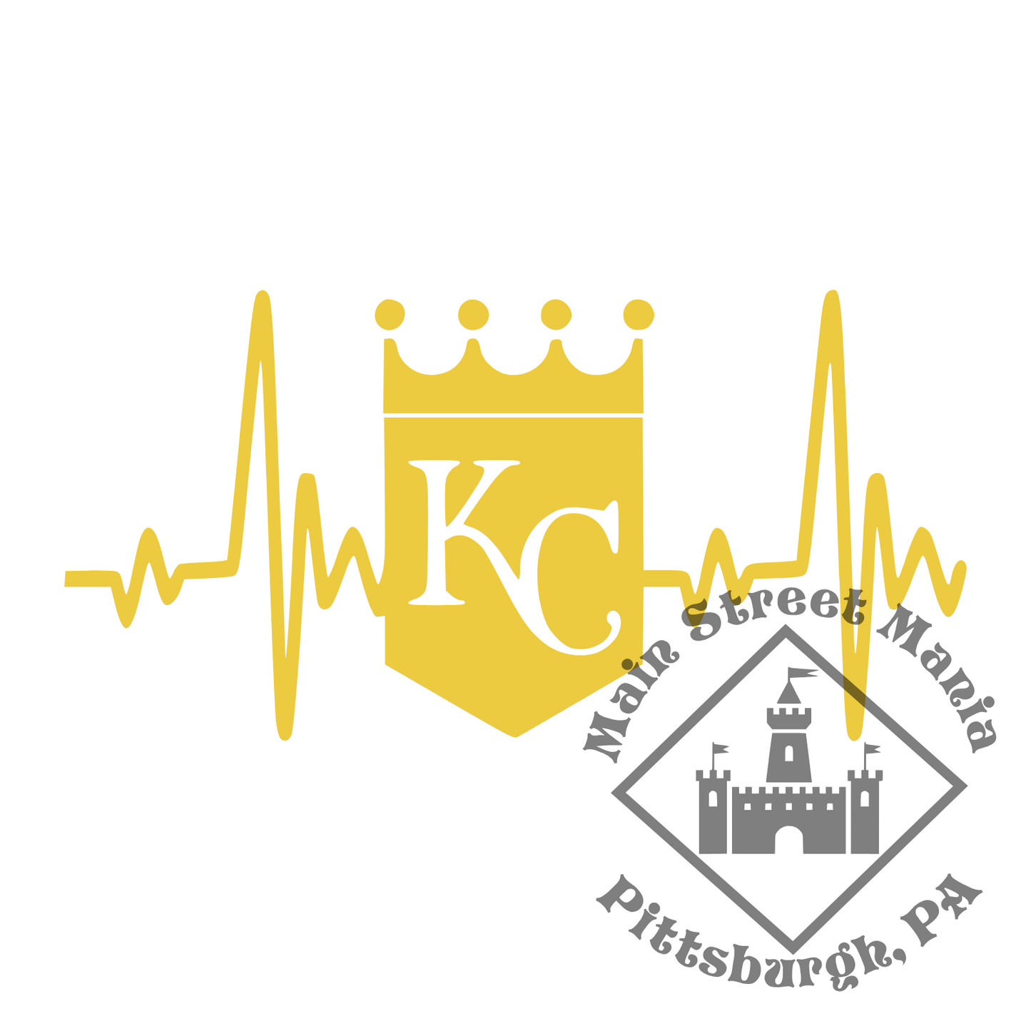 Kansas City Royals Heartbeat Sticker Decal