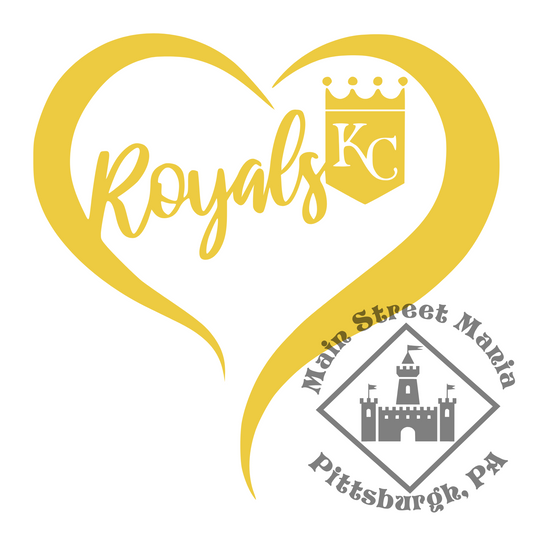 Kansas City Royals Heart Sticker Decal