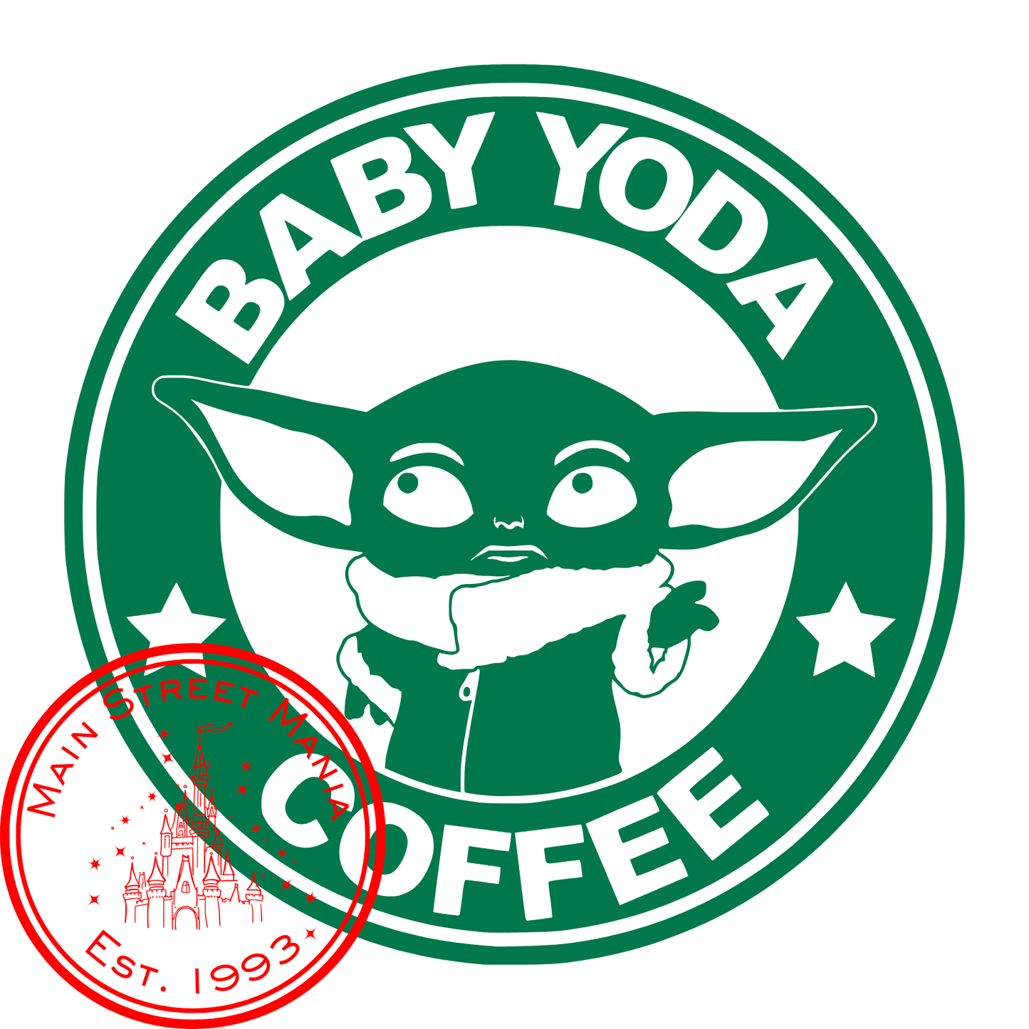 Baby Yoda Coffee Decal