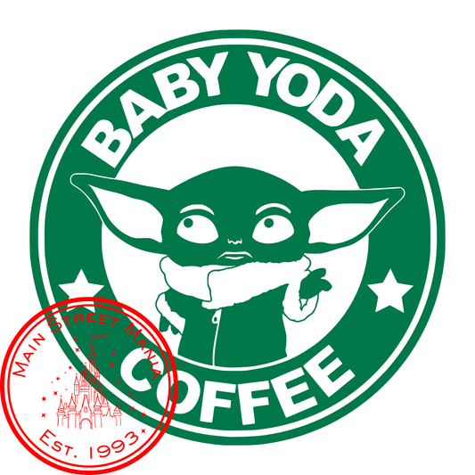 Baby Yoda Coffee Decal