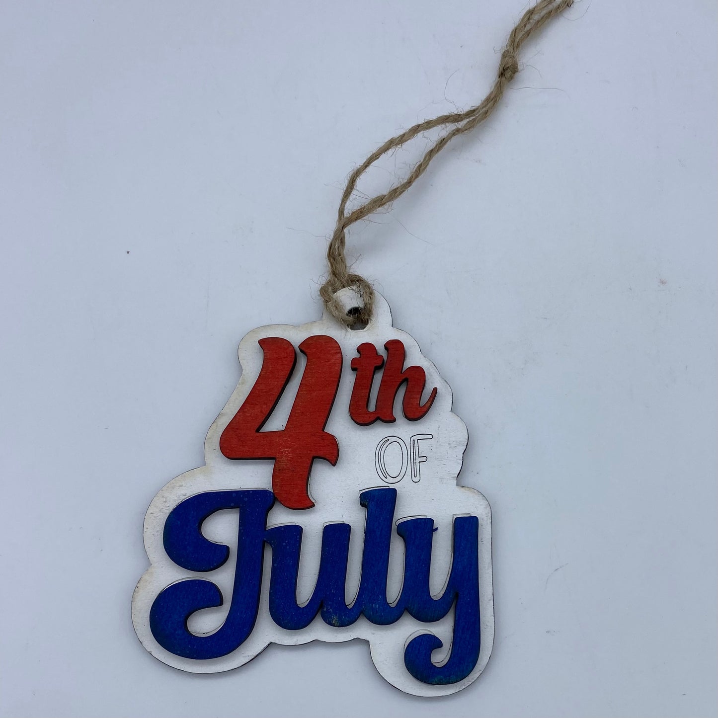 Happy 4th of July Ornament Shelf Sitter Tiered Tray Decor