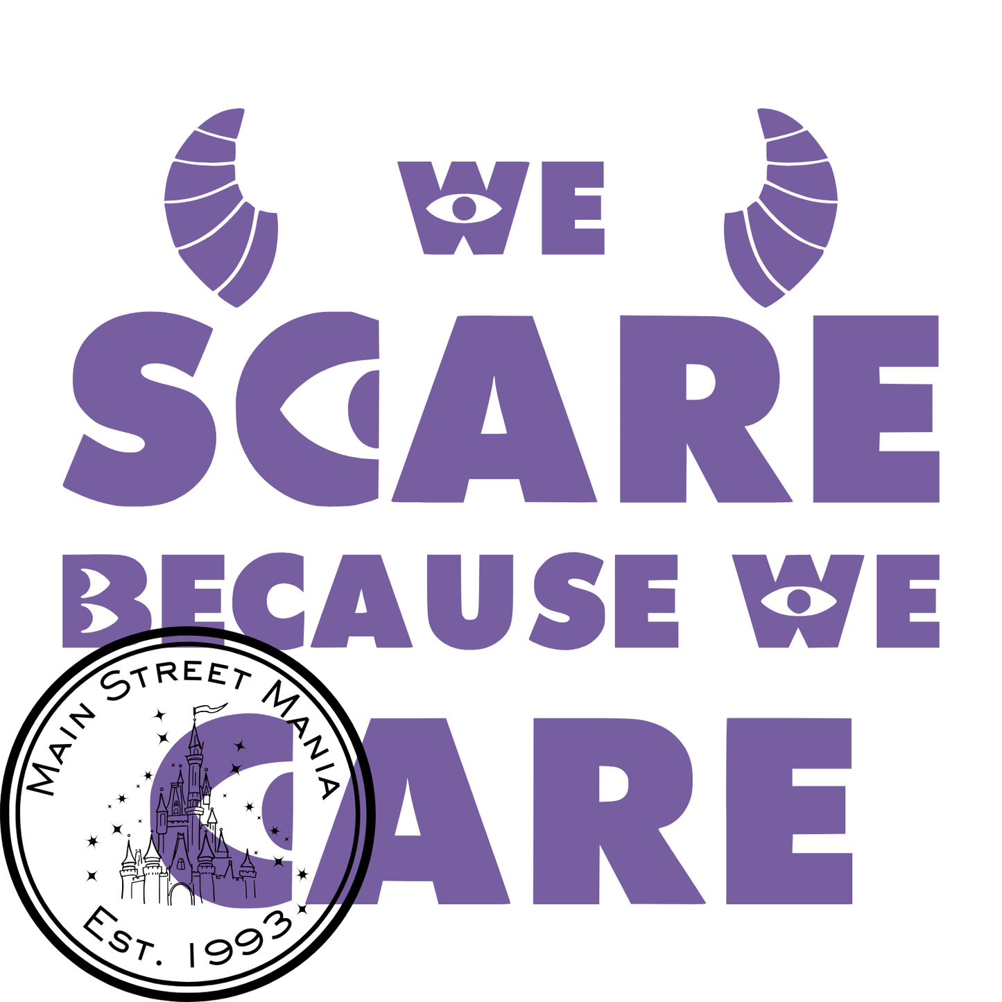 We Scare Because We Care Monsters Inc. Sticker Decal
