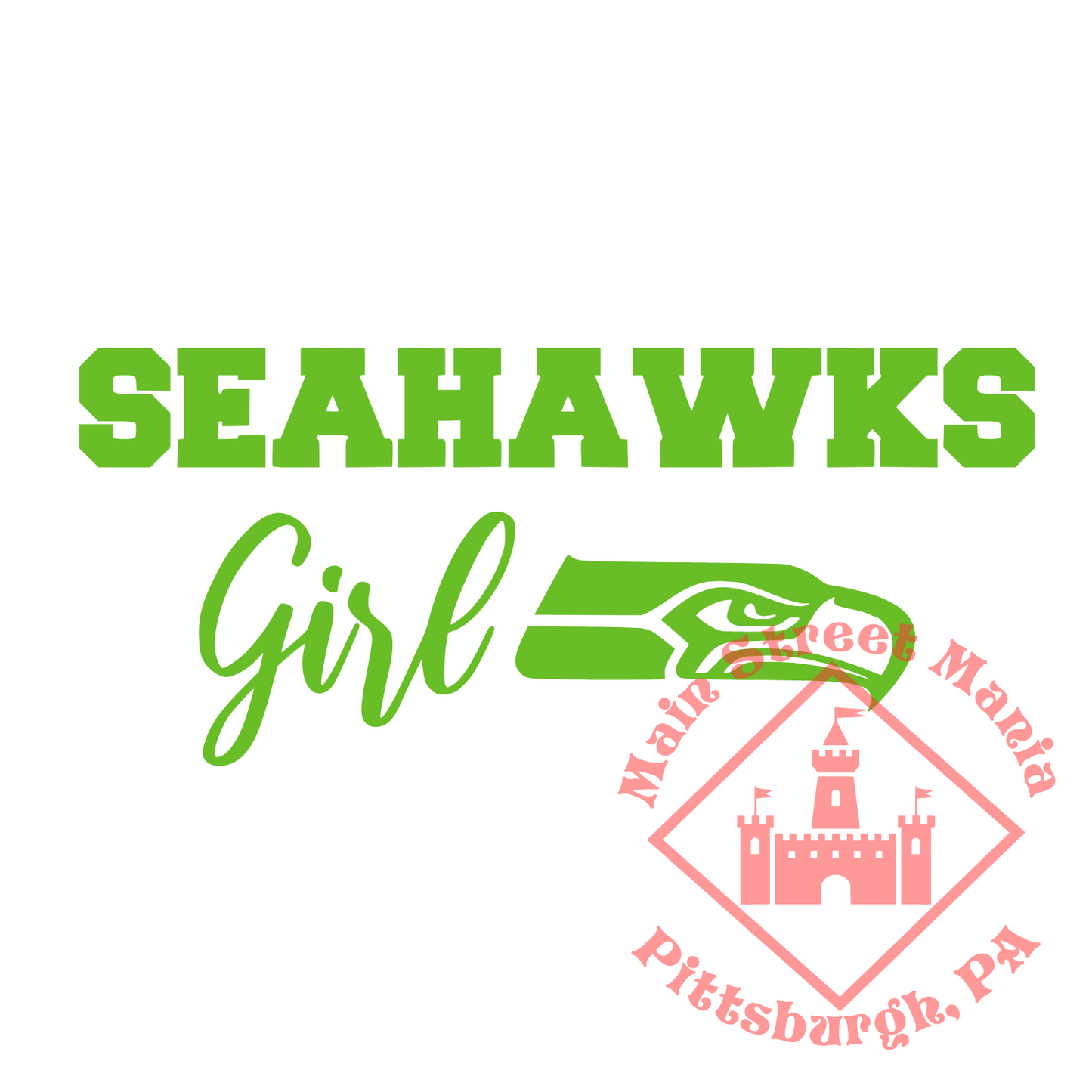 Seahawks Girl Sticker Decal