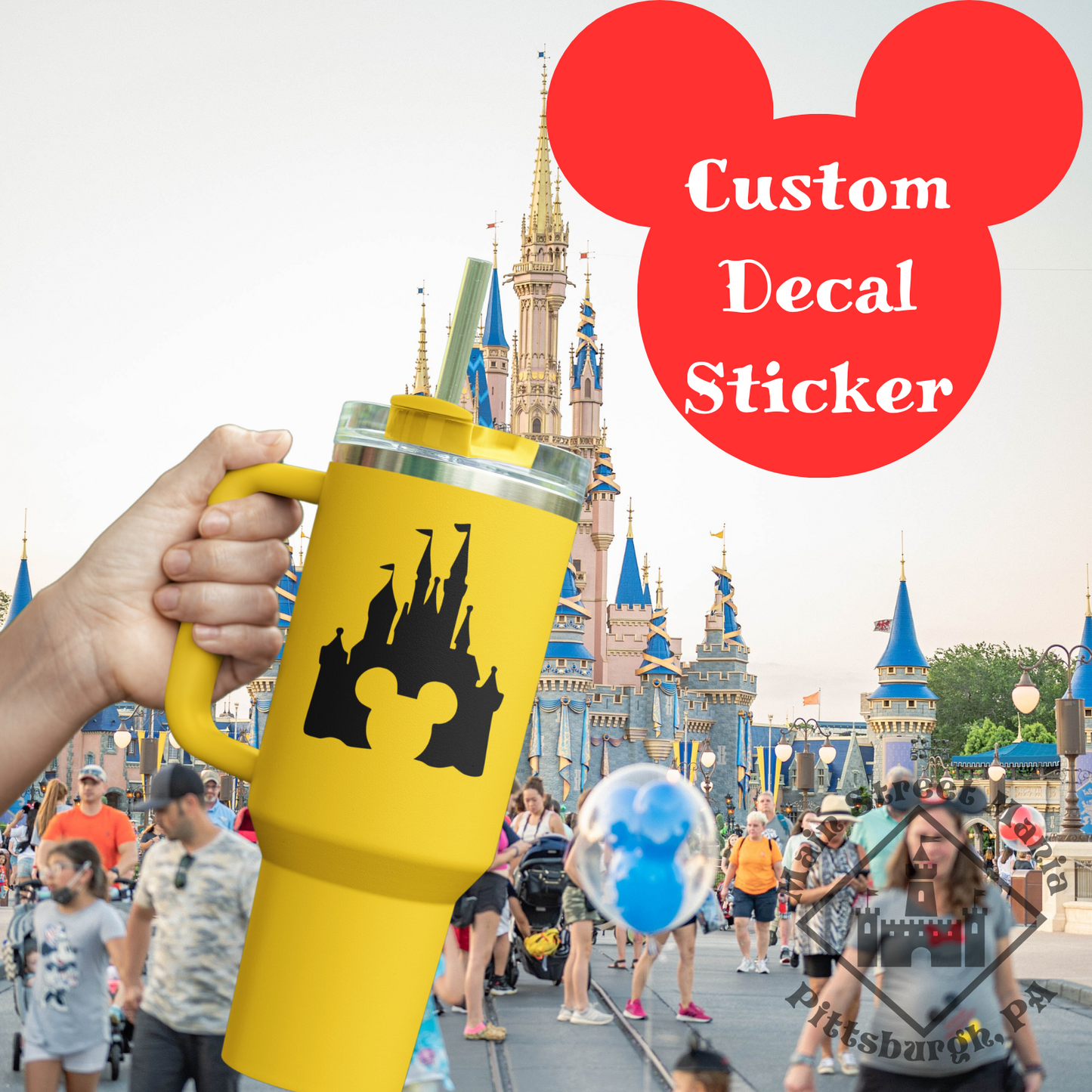 Mickey Castle Decal Sticker