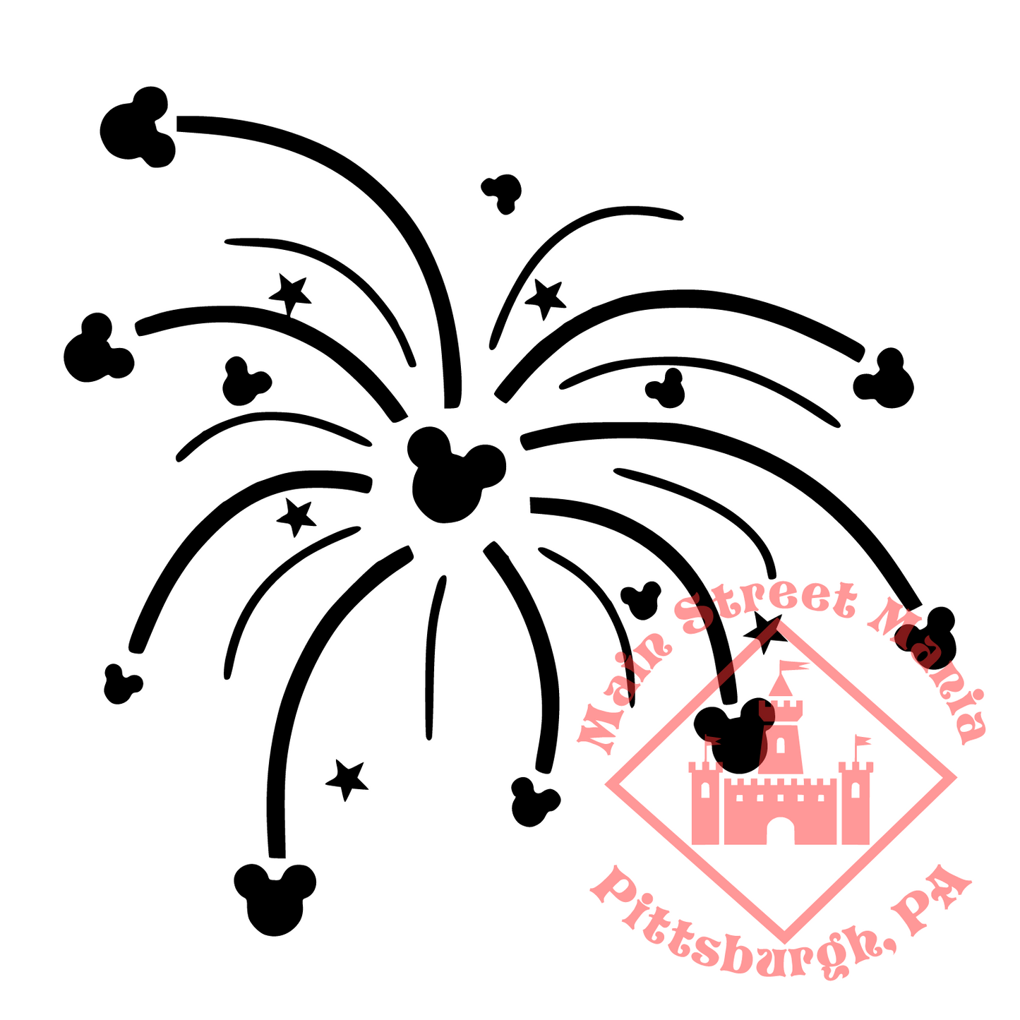 Mickey Fireworks Decal