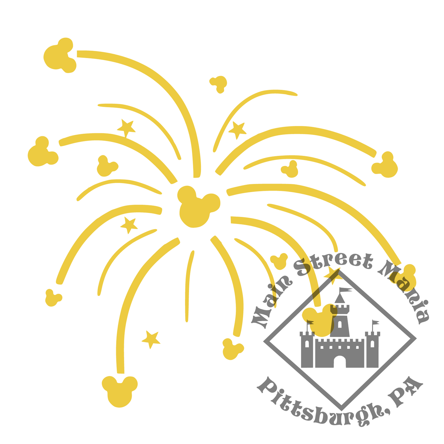 Mickey Fireworks Decal