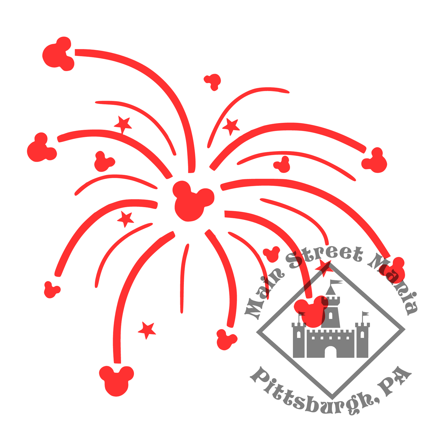 Mickey Fireworks Decal