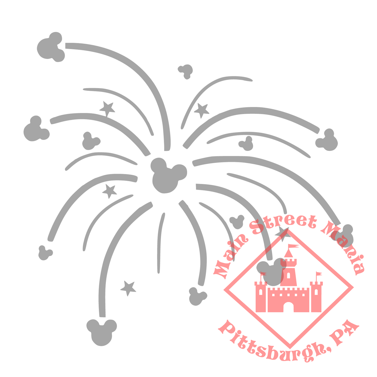 Mickey Fireworks Decal