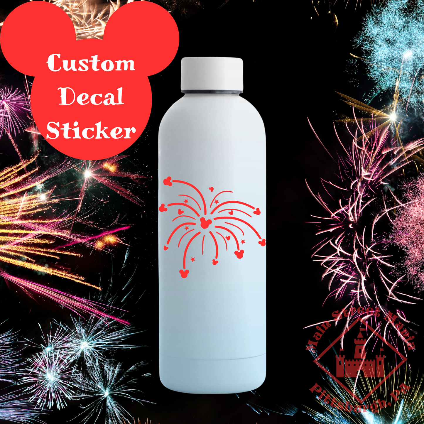 Mickey Fireworks Decal