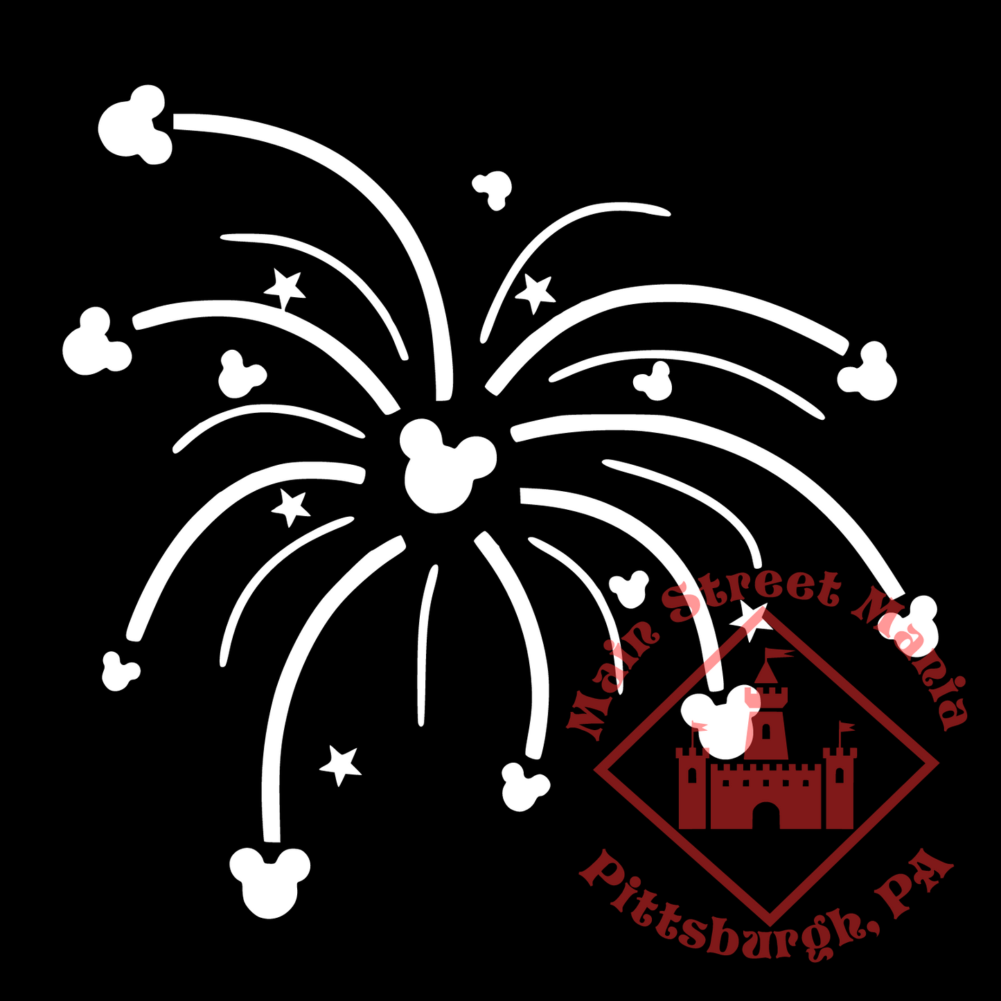 Mickey Fireworks Decal