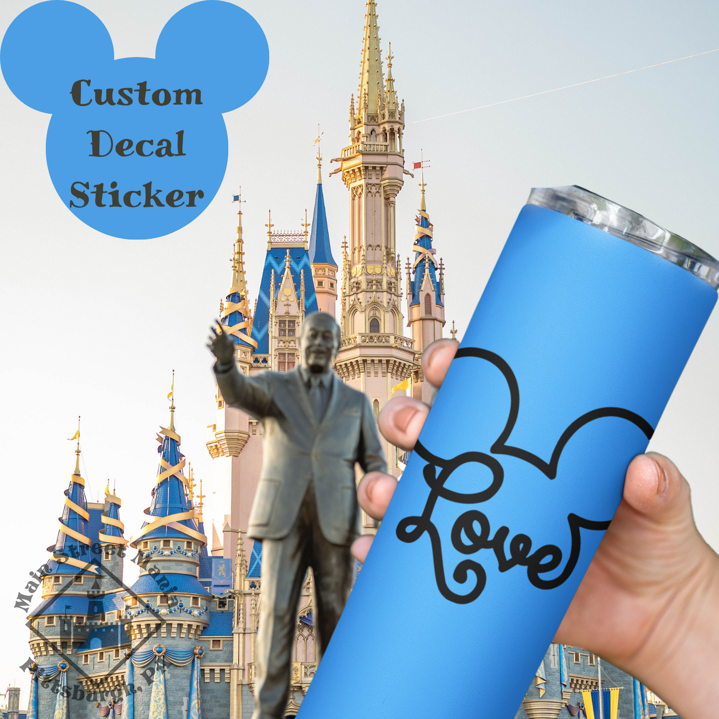 Mickey Love Ears Decal Sticker