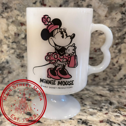 Minnie Mouse Milk Glass Coffee Mug Candle