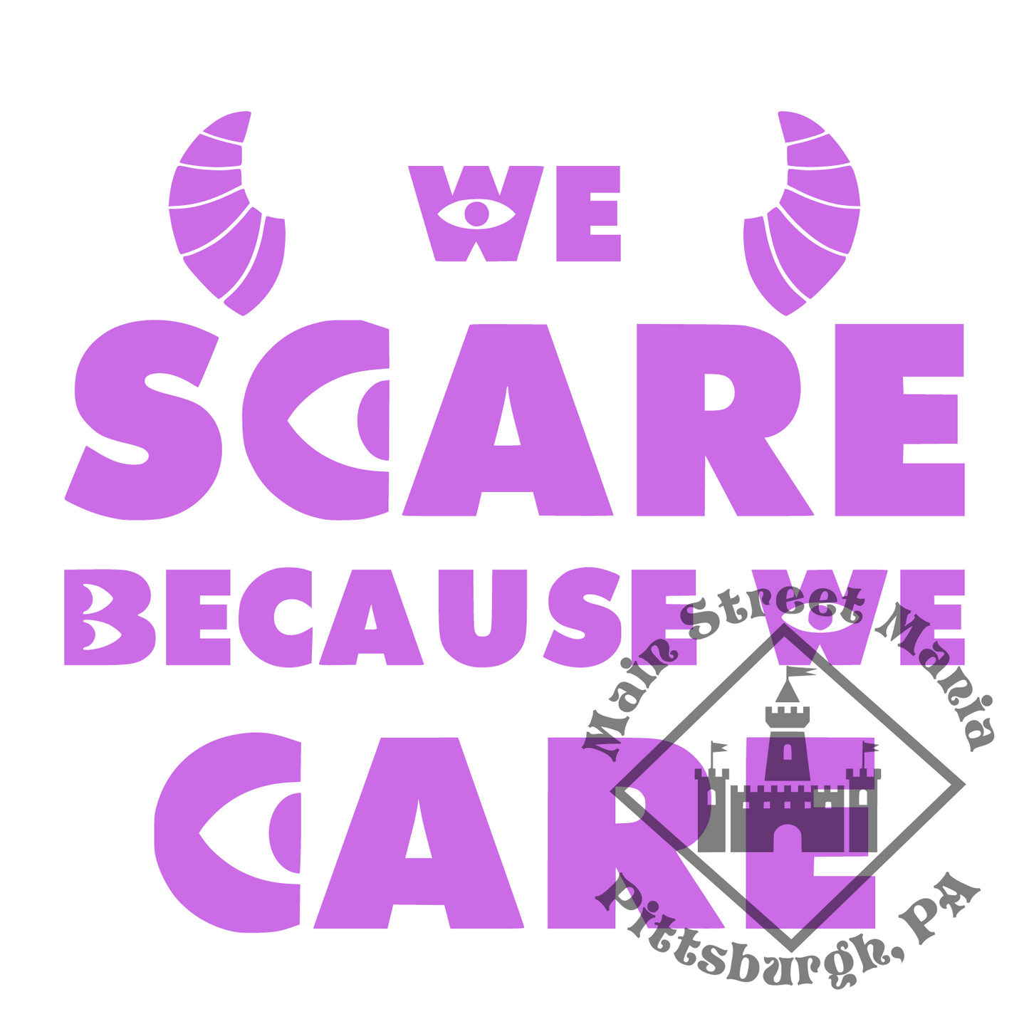 We Scare Because We Care Monsters Inc. Sticker Decal