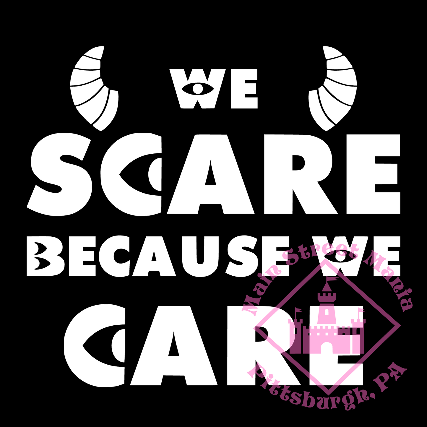 We Scare Because We Care Monsters Inc. Sticker Decal