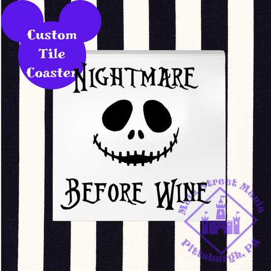 Nightmare Before Wine Coaster