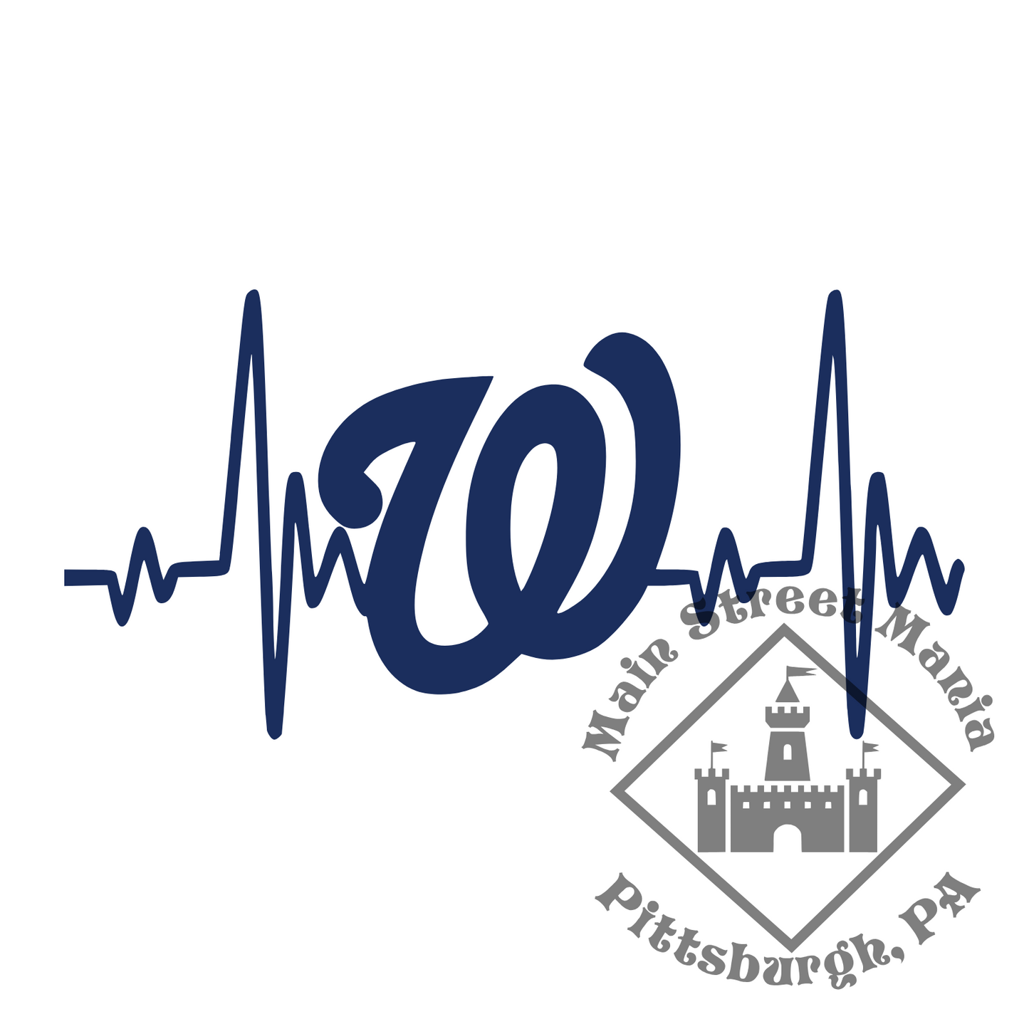 Nationals Heartbeat Sticker Decal