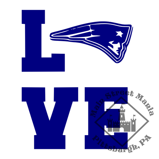 Patriots Love Sticker Decal