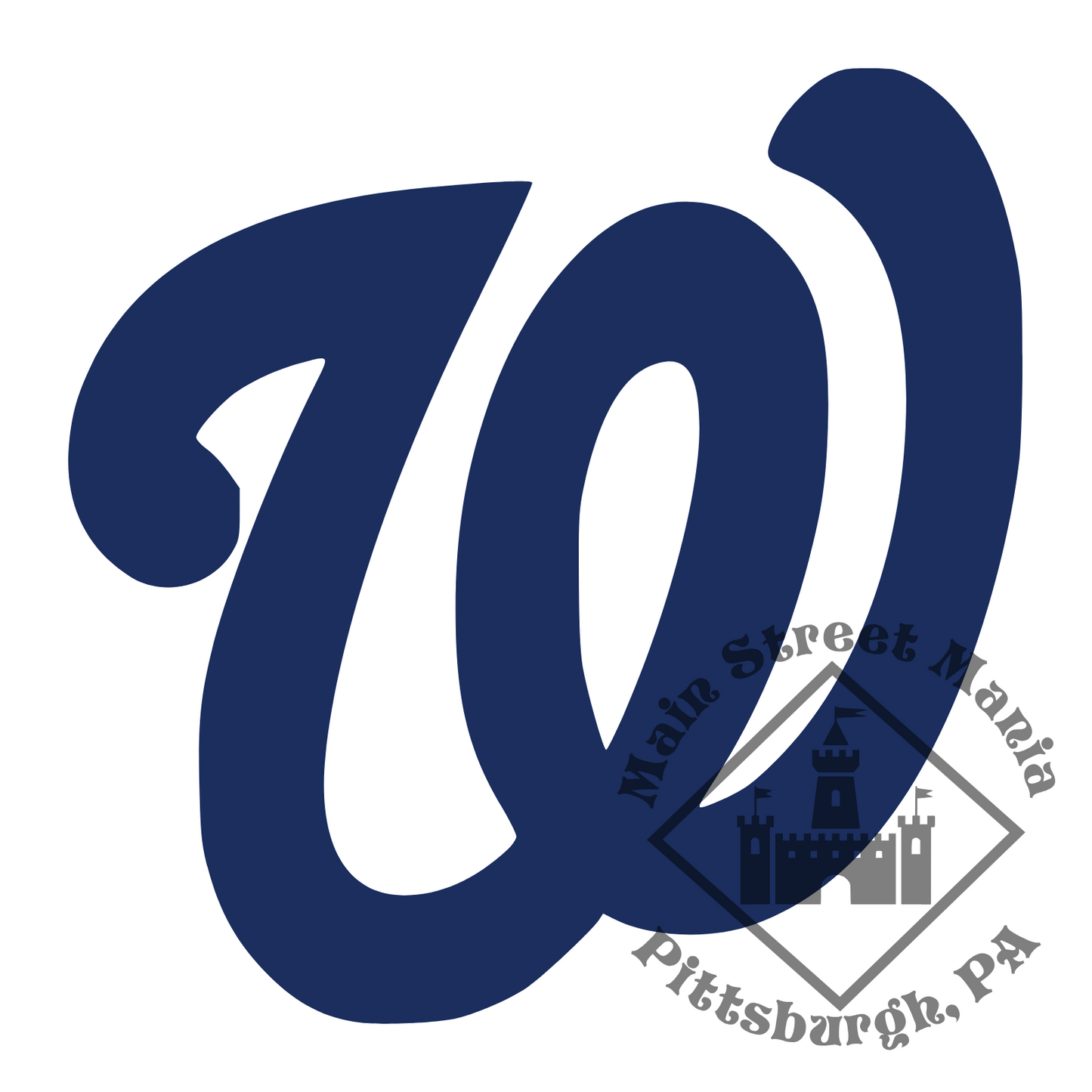 Nationals W Logo Sticker Decal