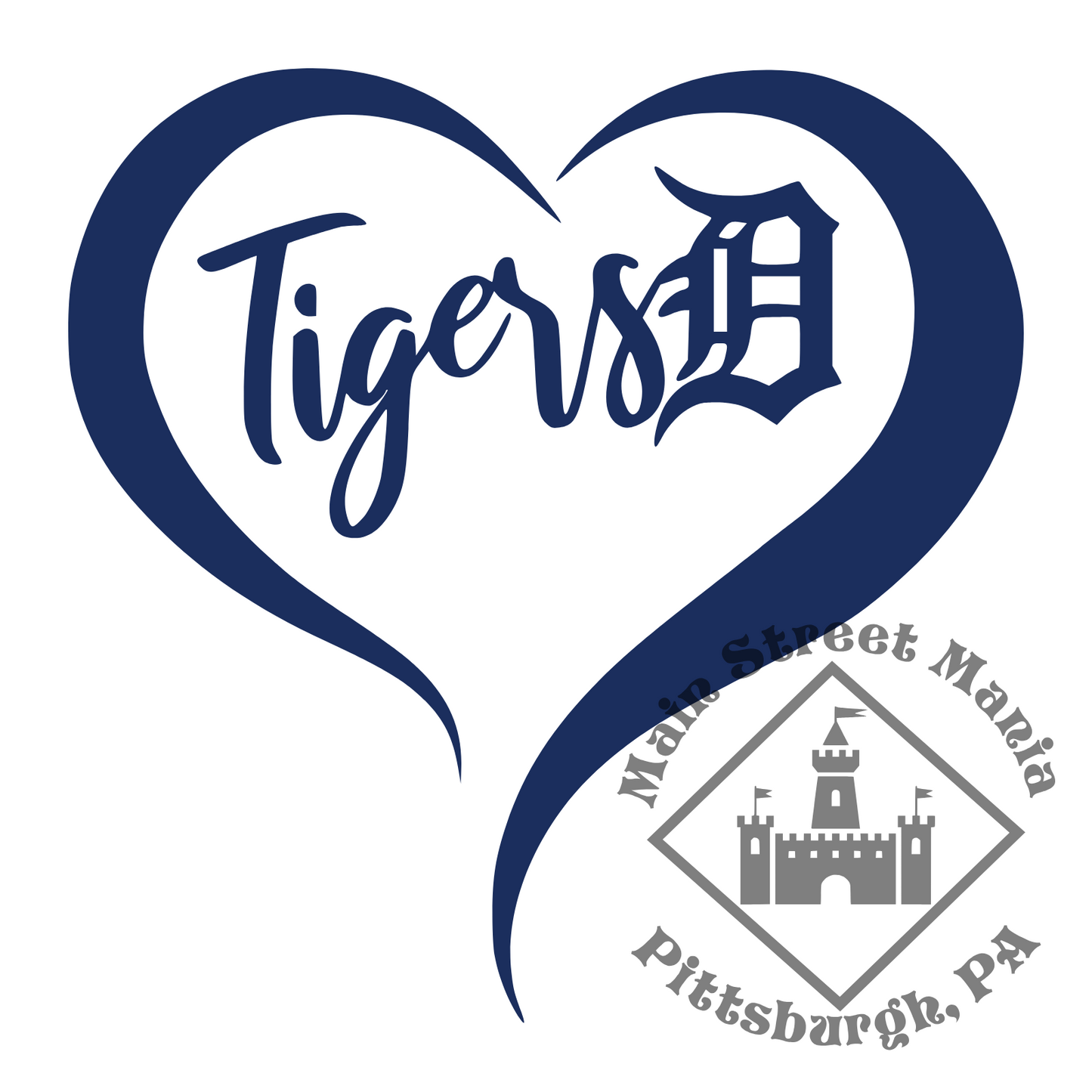 Tigers Heart Sticker Decal