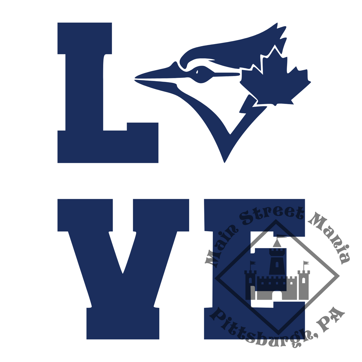 Toronto Blue Jays Love Sticker Decal