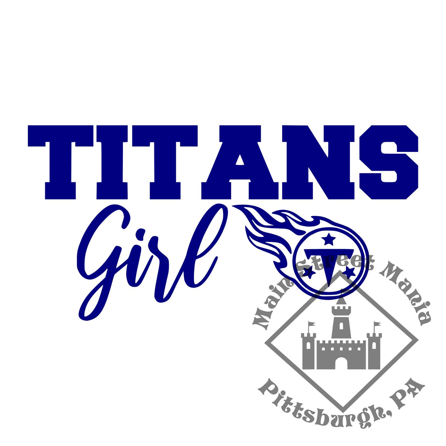 Tennessee Titans Girl Sticker Decal