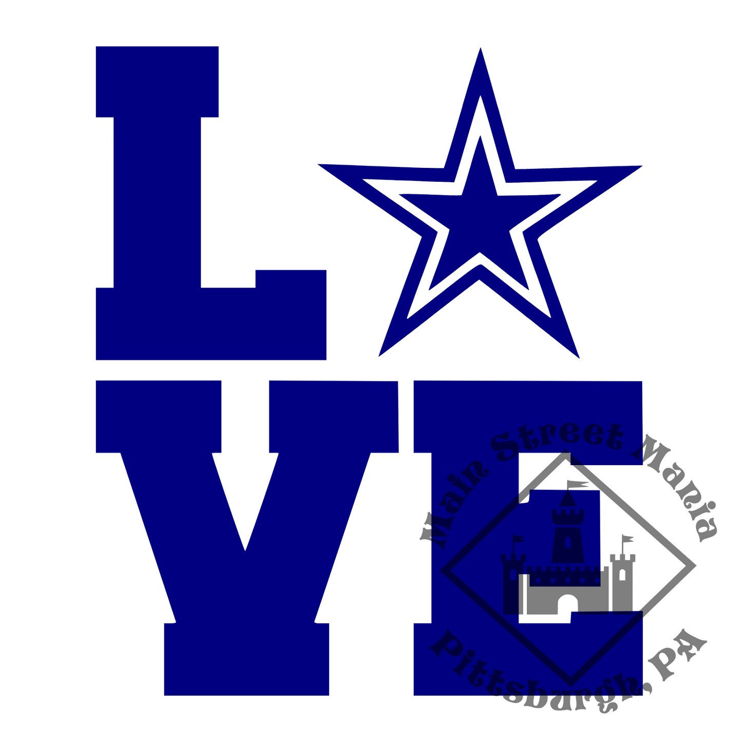 Cowboys Love Sticker Decal