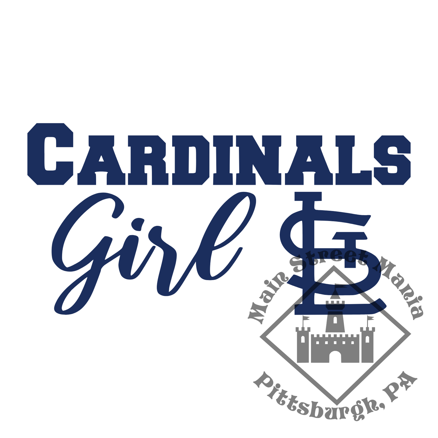 St. Louis Cardinals Girl Sticker Decal