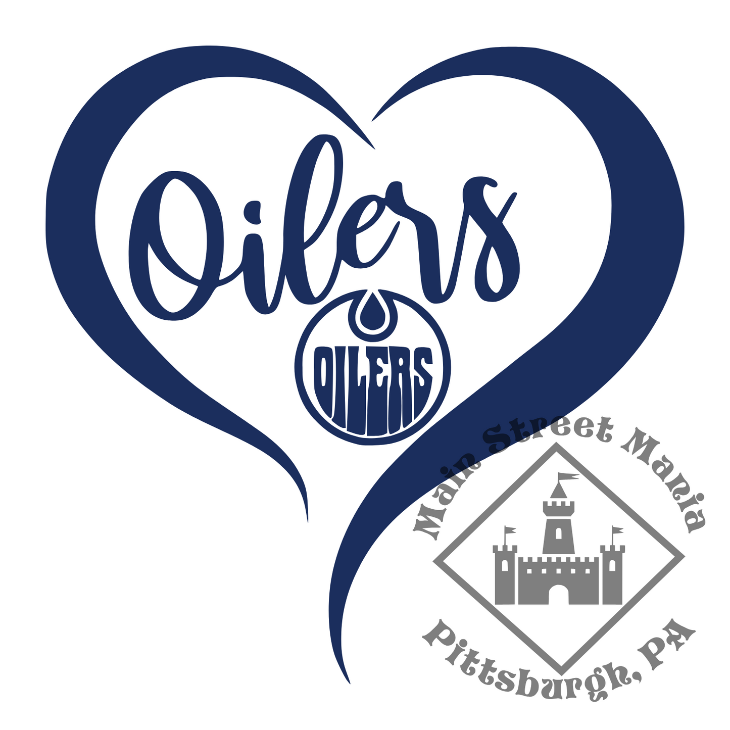 Oilers Heart Sticker Decal