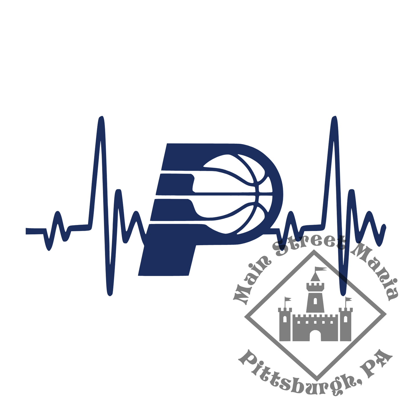 Pacers Heartbeat Sticker Decal