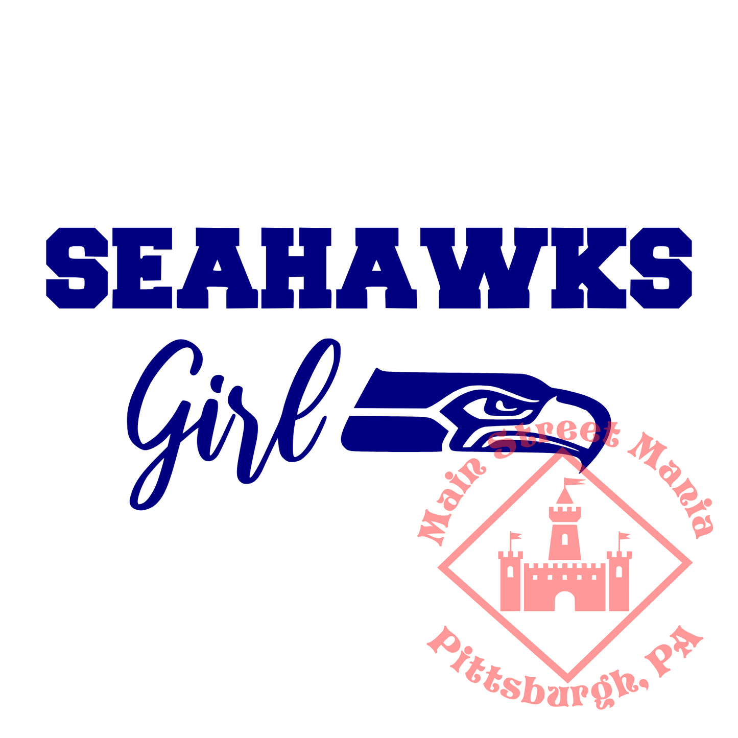 Seahawks Girl Sticker Decal