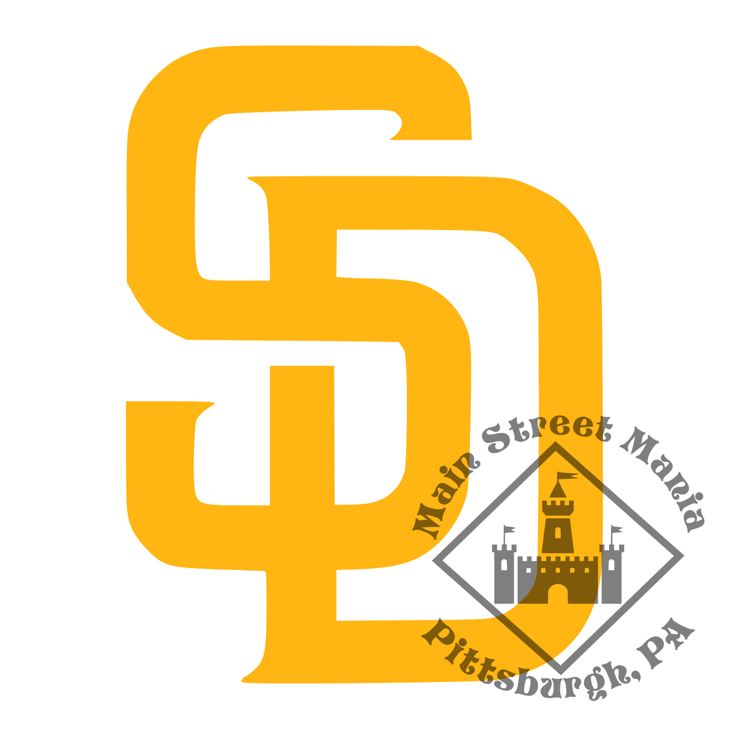 Padres SD Logo Sticker Decal