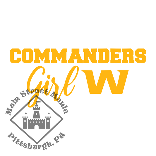 Commanders Girl Sticker Decal Girl