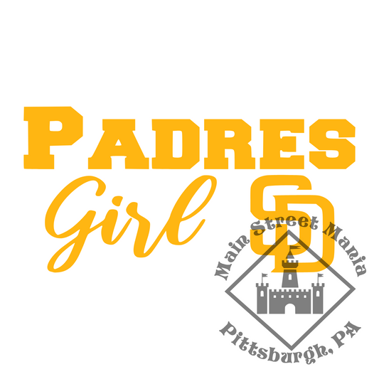 San Diego Padres Girl Sticker Decal