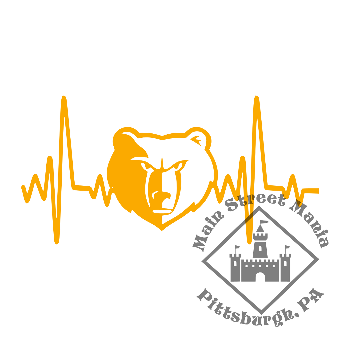 Grizzlies Heartbeat Sticker Decal