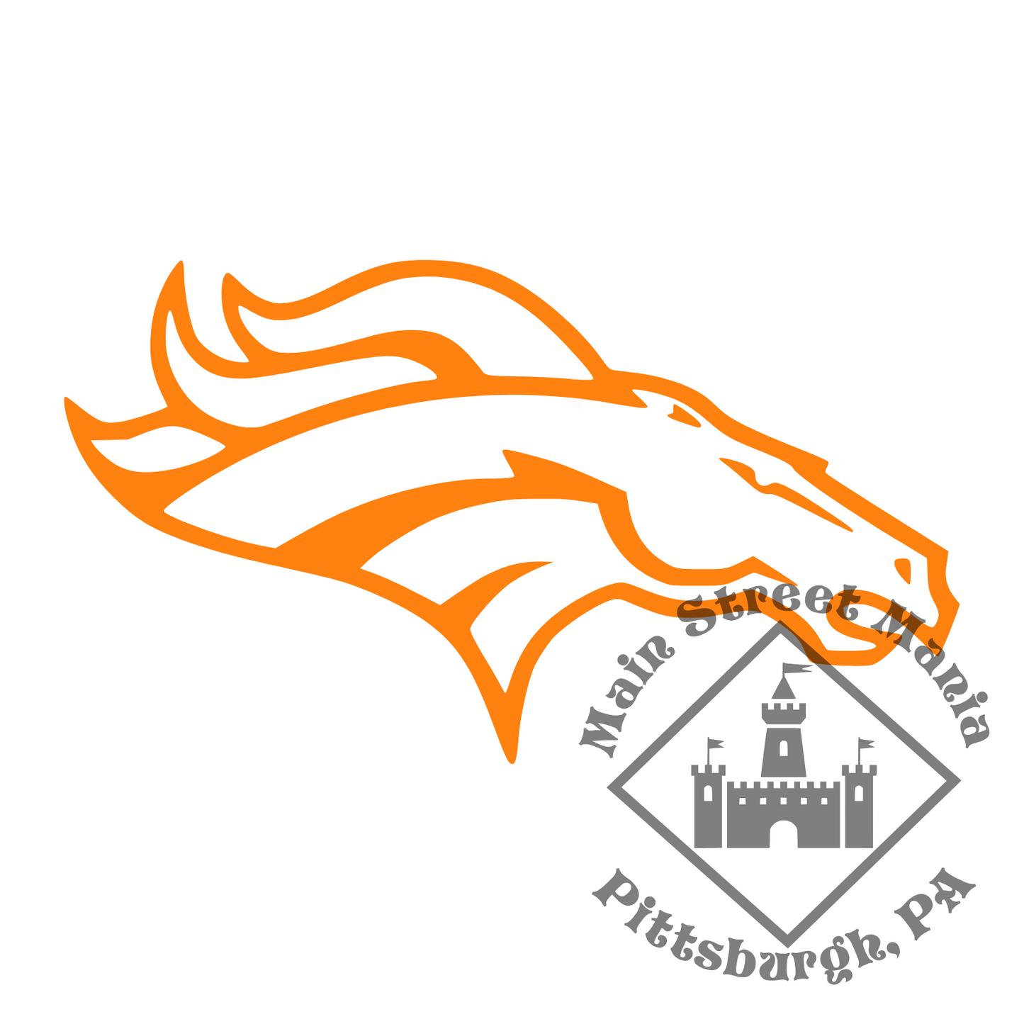 Broncos Logo Sticker Decal