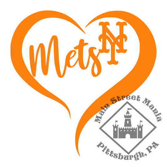 Mets Heart Sticker Decal