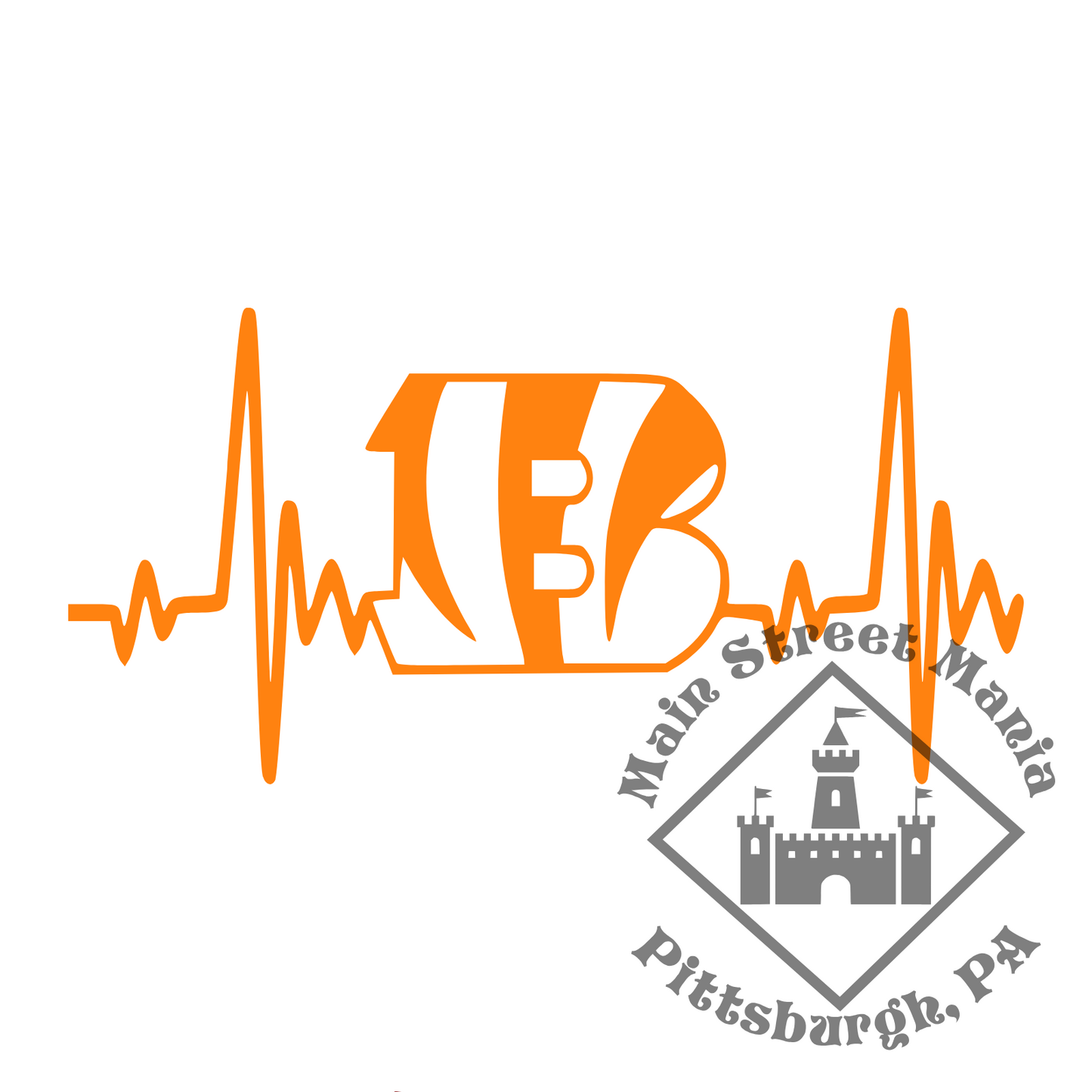 Bengals Heartbeat Sticker Decal