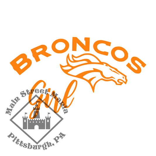 Broncos Girl Sticker Decal