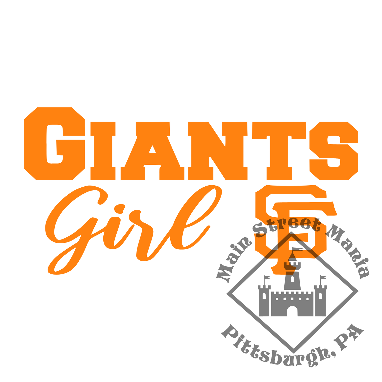 SF Giants Girl Sticker Decal